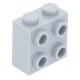 LEGO kocka 1x2×1 2/3 egyik oldalán négy bütyökkel, világosszürke (22885)